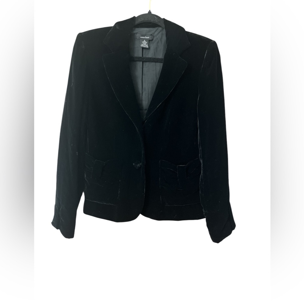 Susan Lewis black velour blazer